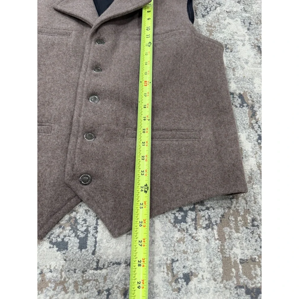 Schaefer Outfitter Mens Brown Wool Blend Ranch Vest Style 805 Made in USA Large